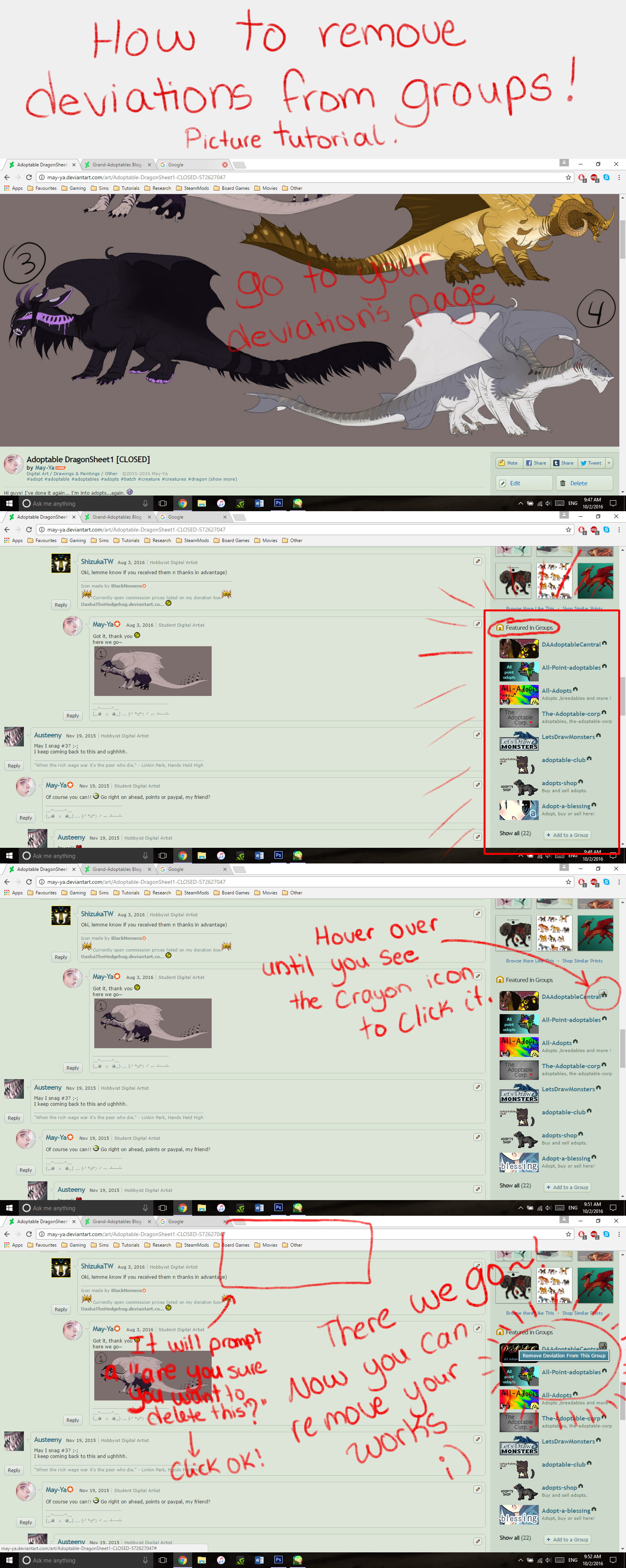 How to Remove Deviations from Groups - Tutorial by Zevanox on DeviantArt
