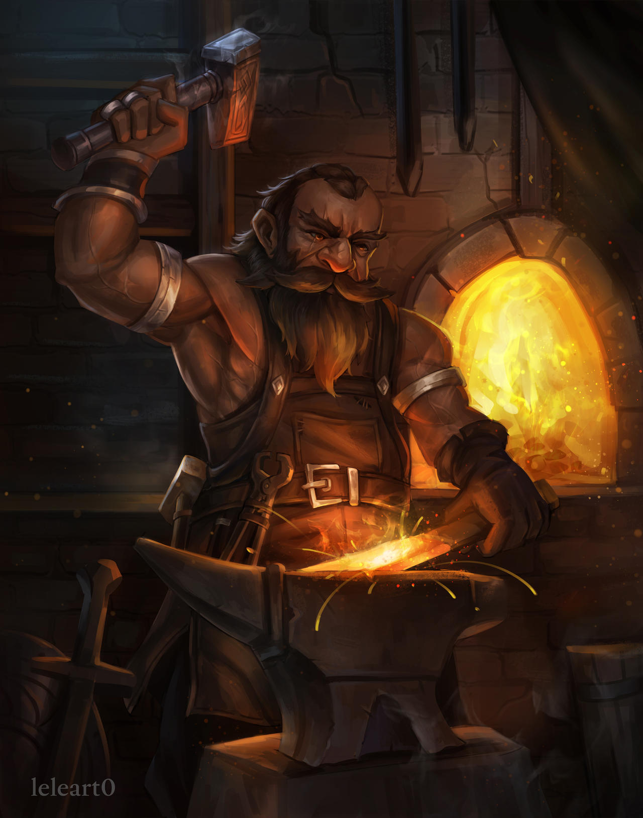 Blacksmith Dwarf By Leleart0 On DeviantArt blacksmith-dwarf-by-leleart0-on-deviantart