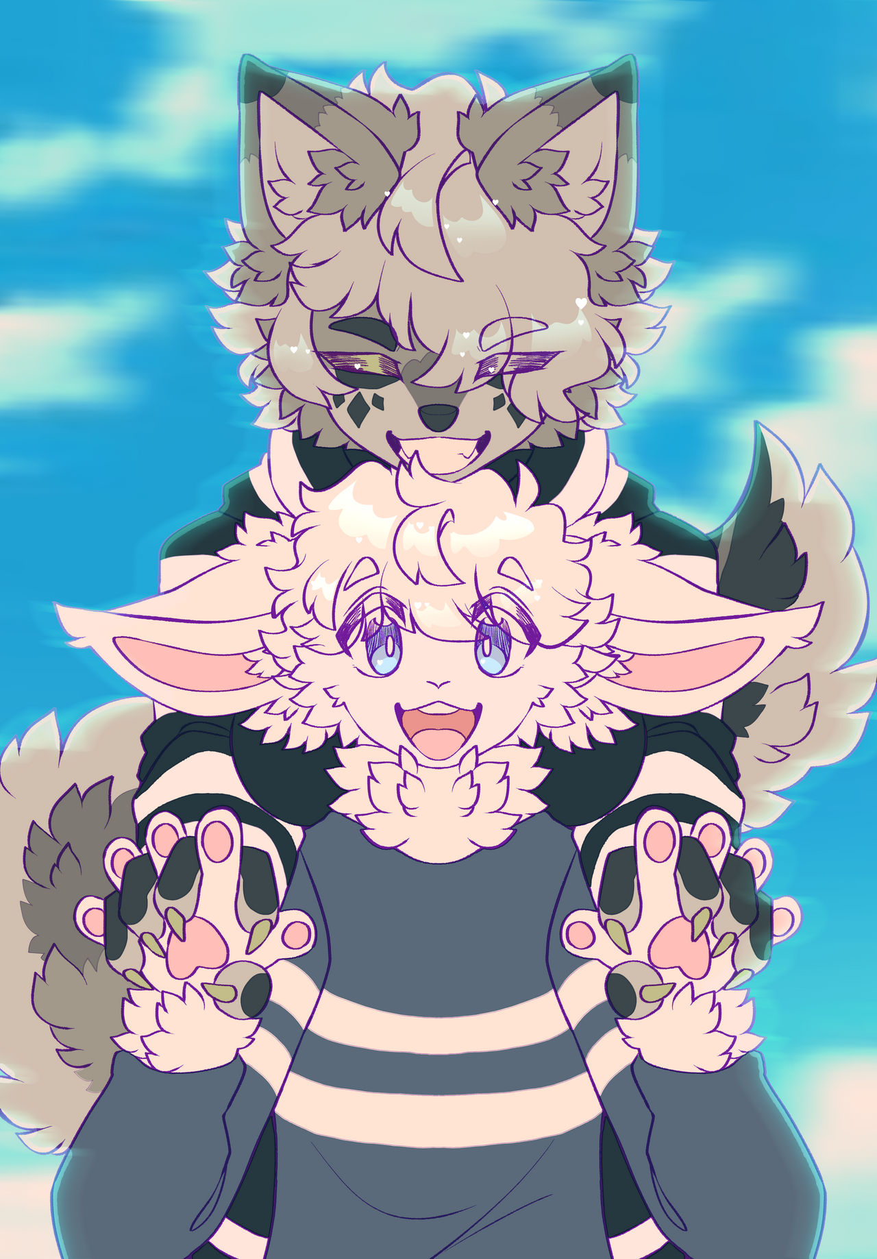 Wolves With Rabbit Clothes Wolf And Bunny by PewiOwl on DeviantArt