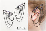 Dark Elfin Ear Cuffs by Taisa-Winged