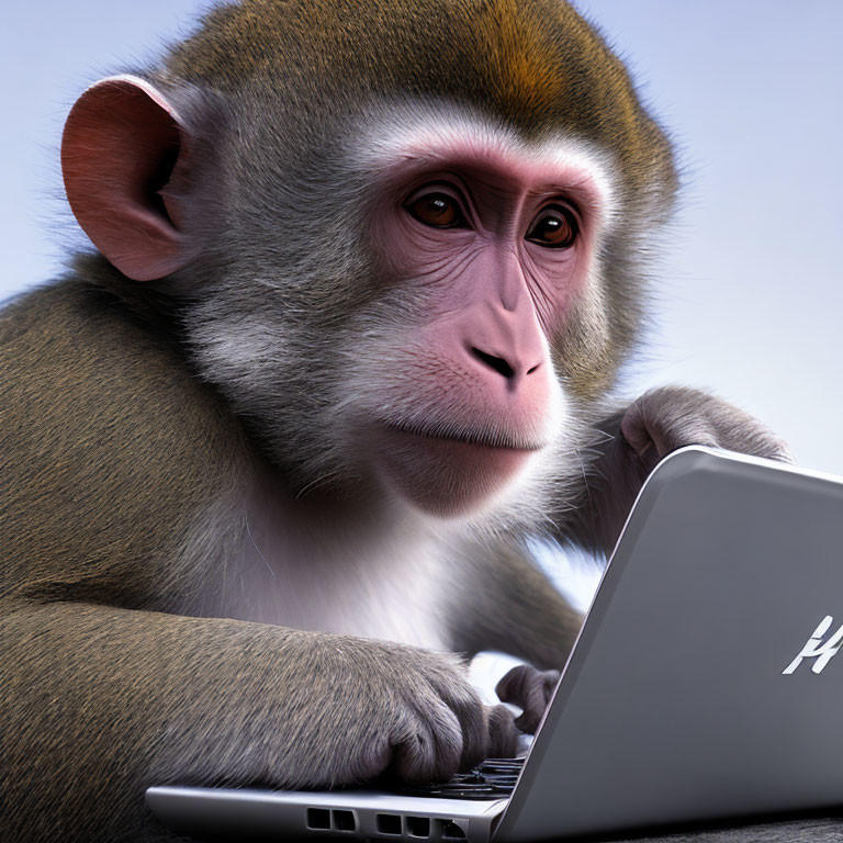 monkey working on a laptop by Gabil2023 on DeviantArt