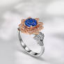 Symbol of love featuring sapphire and diamonds