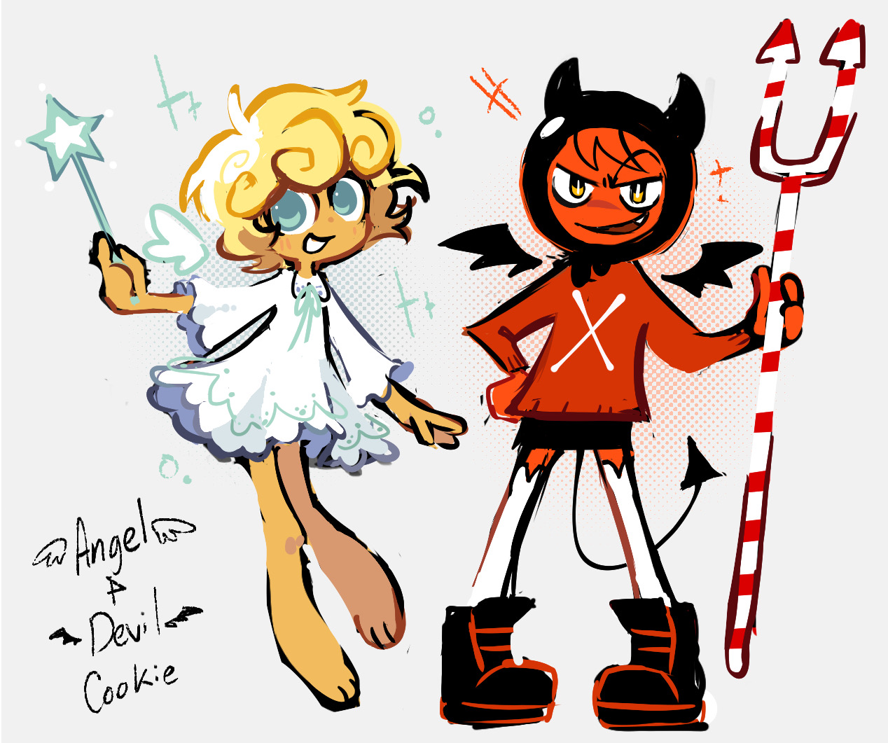 Cookie Run | Angel Cookie + Devil Cookie by sheep-kinta on DeviantArt