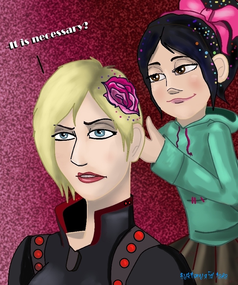 Sergeant Calhoun and Vanellope