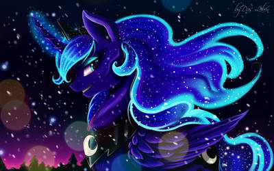 Luna meets the Winter night