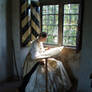 16th century lady embroidering
