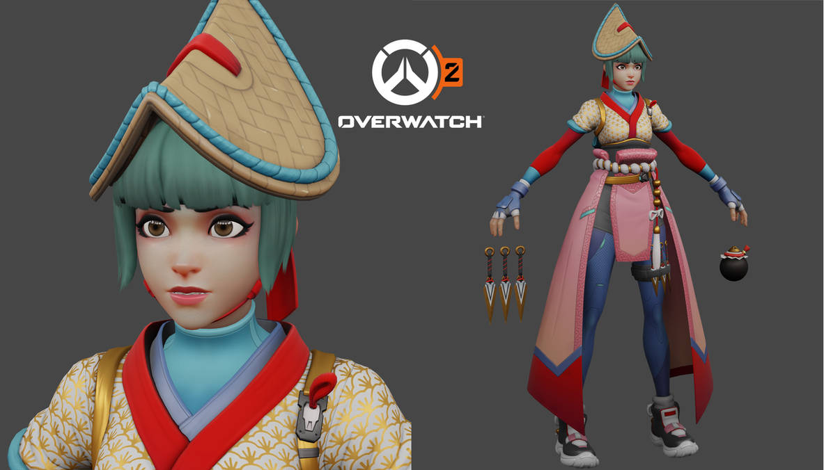 RIG XNALara DAZ MMD Overwatch 2 Kiriko Matsuri by ARUKARDOMINATOR on ...