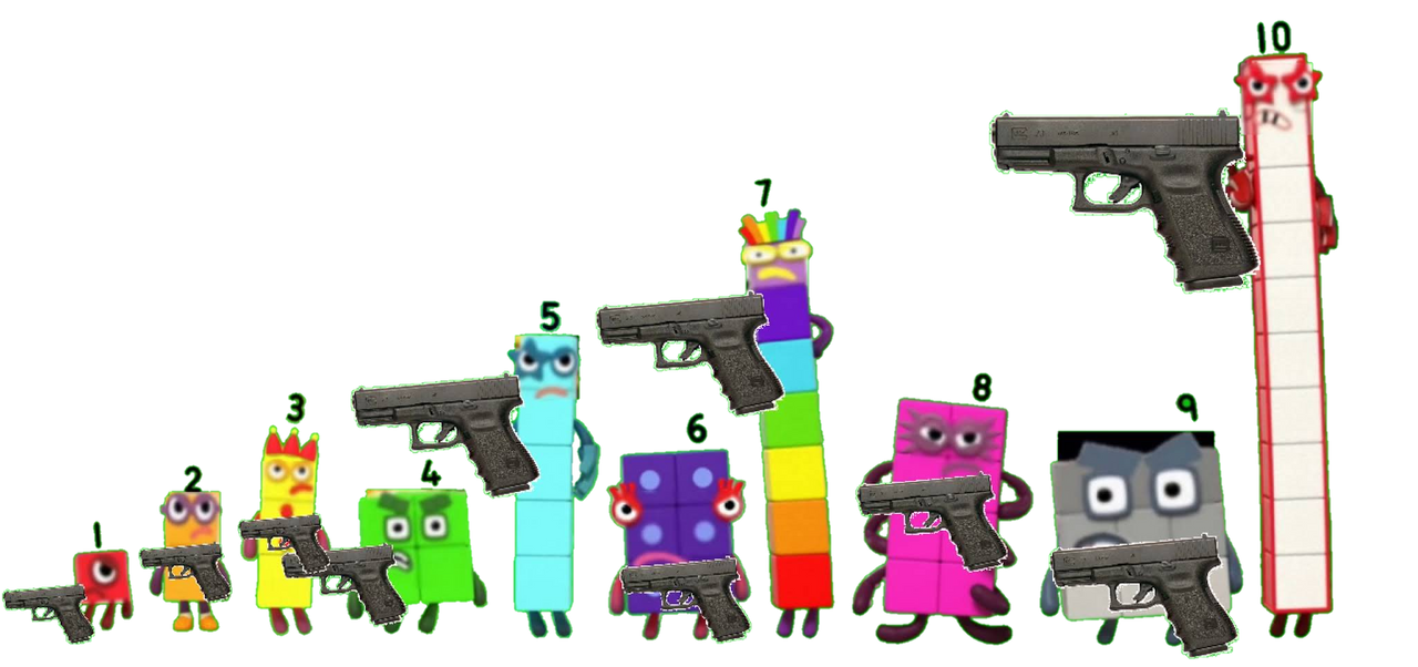 The 10 Numberblocks Has A GUN! by BobbyInteraction5 on DeviantArt