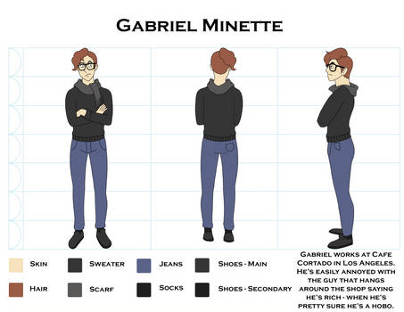 Character Sheet - Gabriel Minette