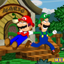 Luigi Drags Mario to Save The Princess