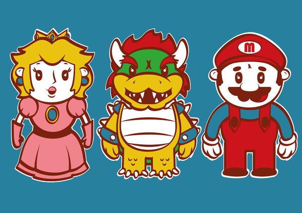 Chibi Mushroom Kingdom T-shirt Design