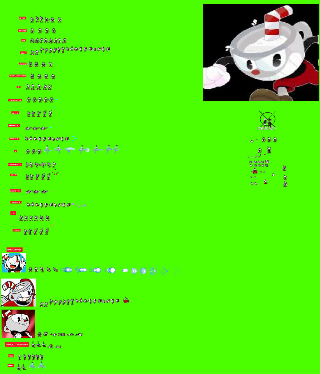 Cuphead Sprite Jus Sheet by XmayGrrr on DeviantArt