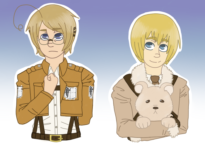 Attack on Hetalia Outfit Swap (200th deviation!!)