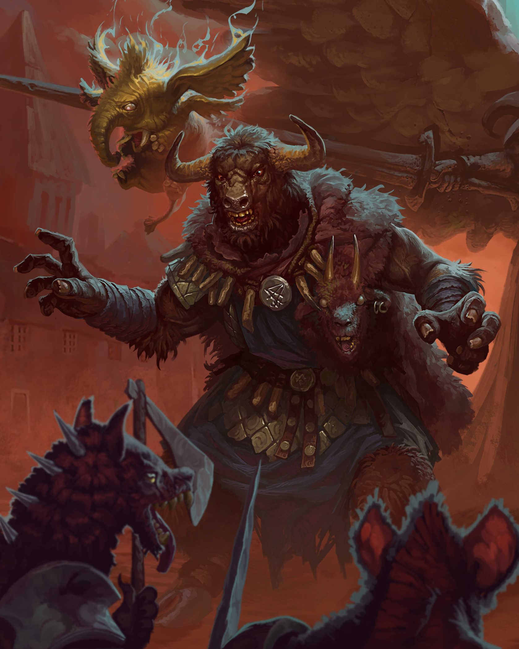 Minotaur cleric of Baphomet