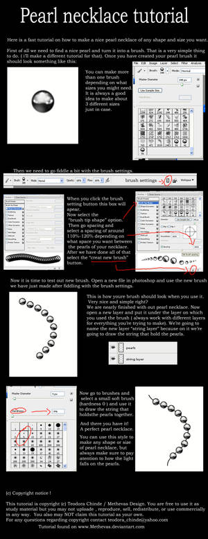 Pearl necklace tutorial