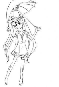 hatsune miku lineart