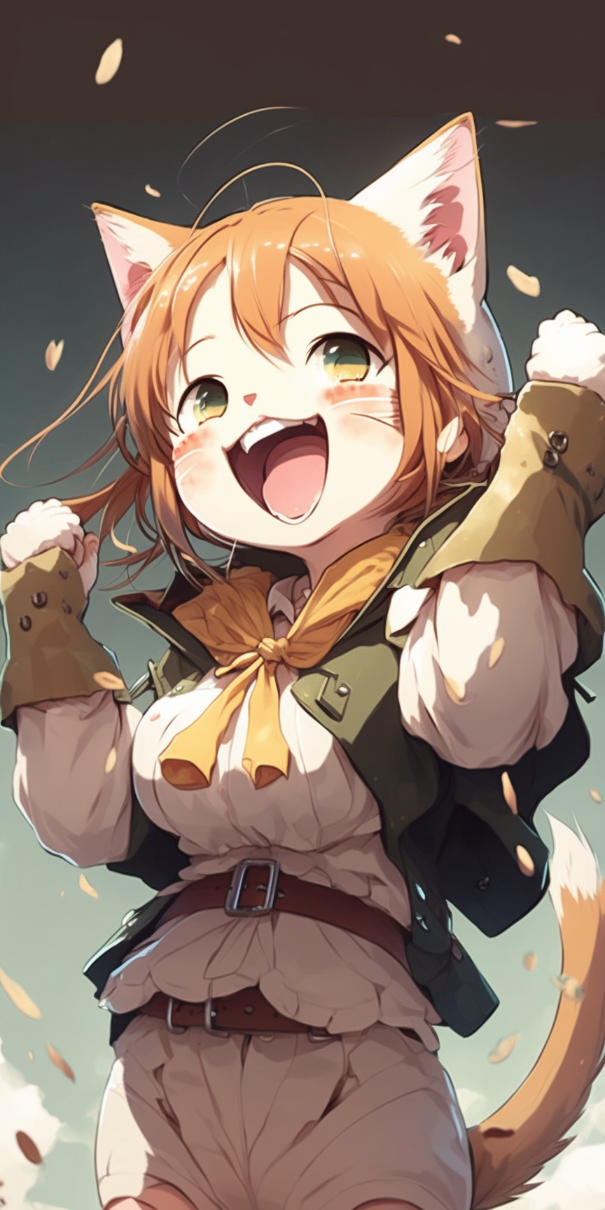 Anime Happy Cute Cat Girl 2 by SoftWMaster on DeviantArt