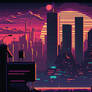 8bit Style Cyberpunk City 2
