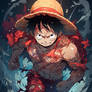 One piece Luffy in Akira Toriyama Style 2