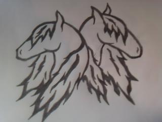 Double Tribal Horse