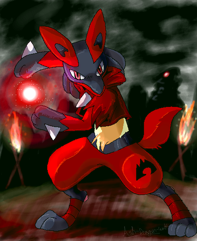 Lucario, Aura Sphere by ishmam on deviantART