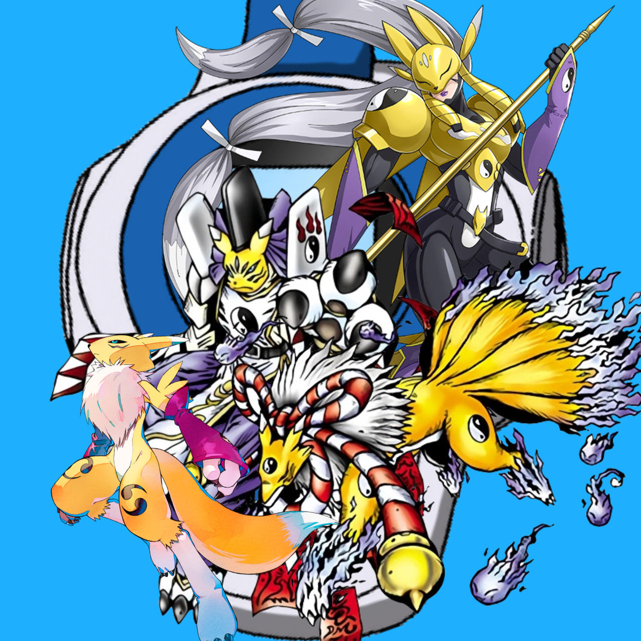 Renamon Digivolutions by MooseStudio on DeviantArt