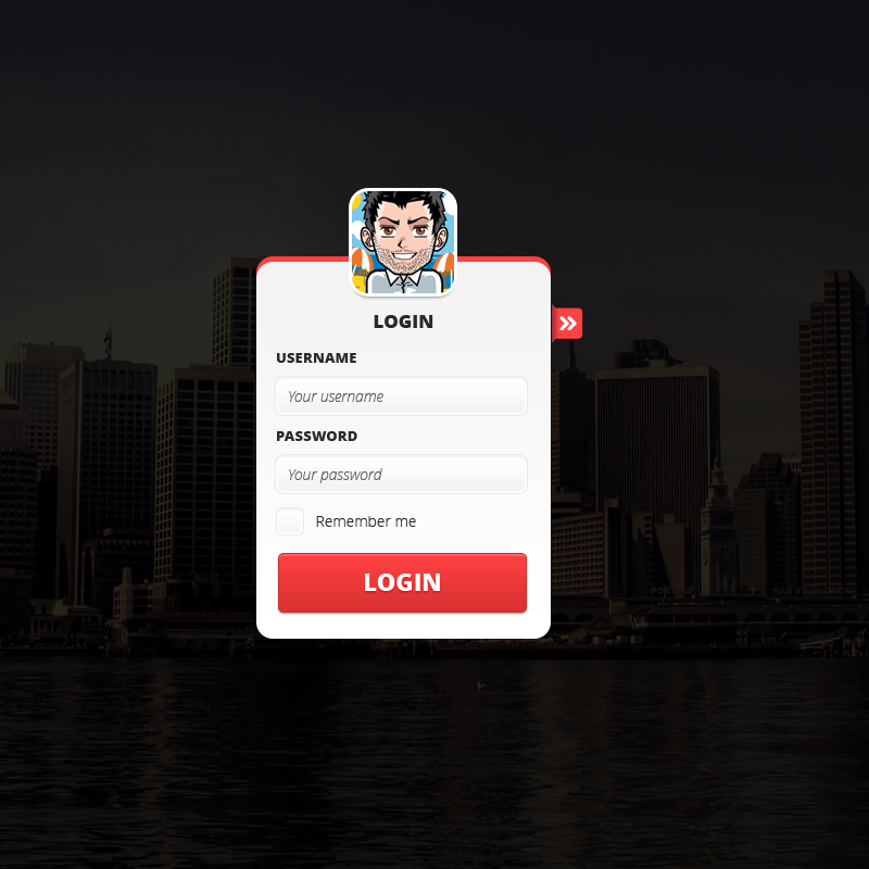Login Form in 7 Color-Styles by zaxpl on DeviantArt