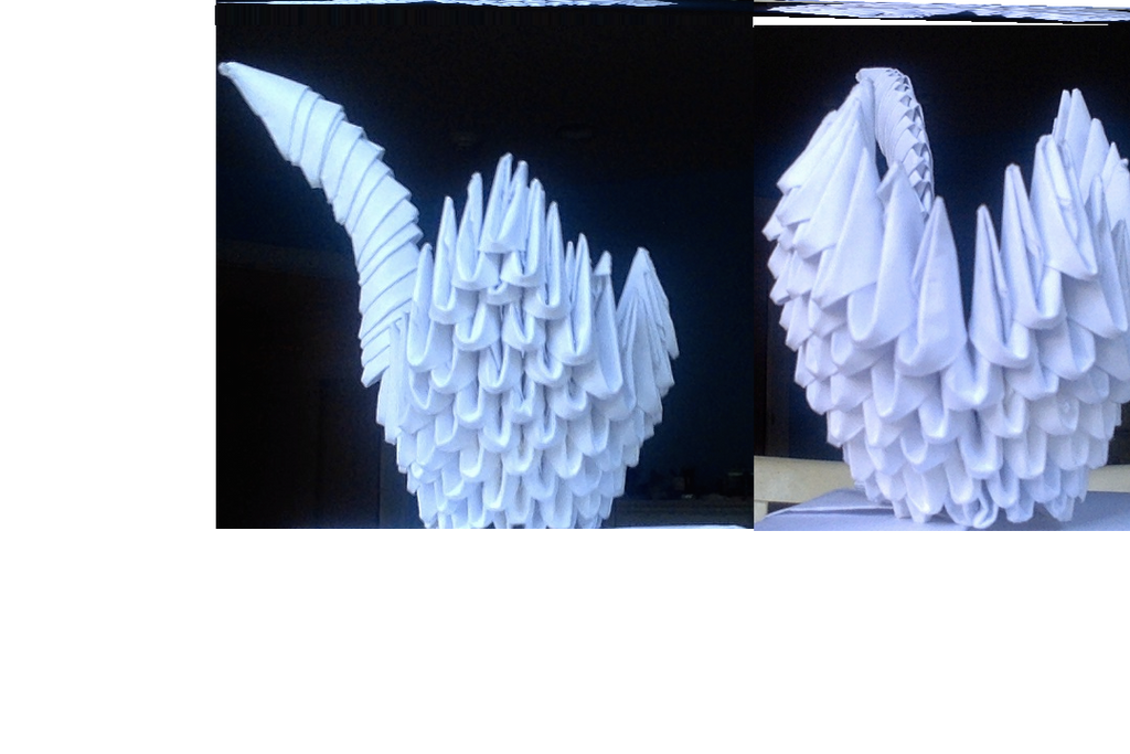 Swan 3d origami