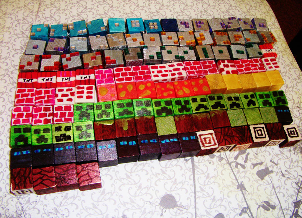 hand painted Minecraft cubes by chaobreeder16 on DeviantArt