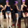 Ayane red and blue corset