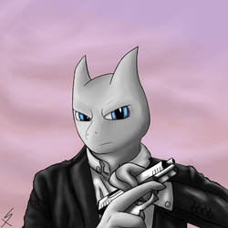 Mewtwo De Santa by StarstrikeX