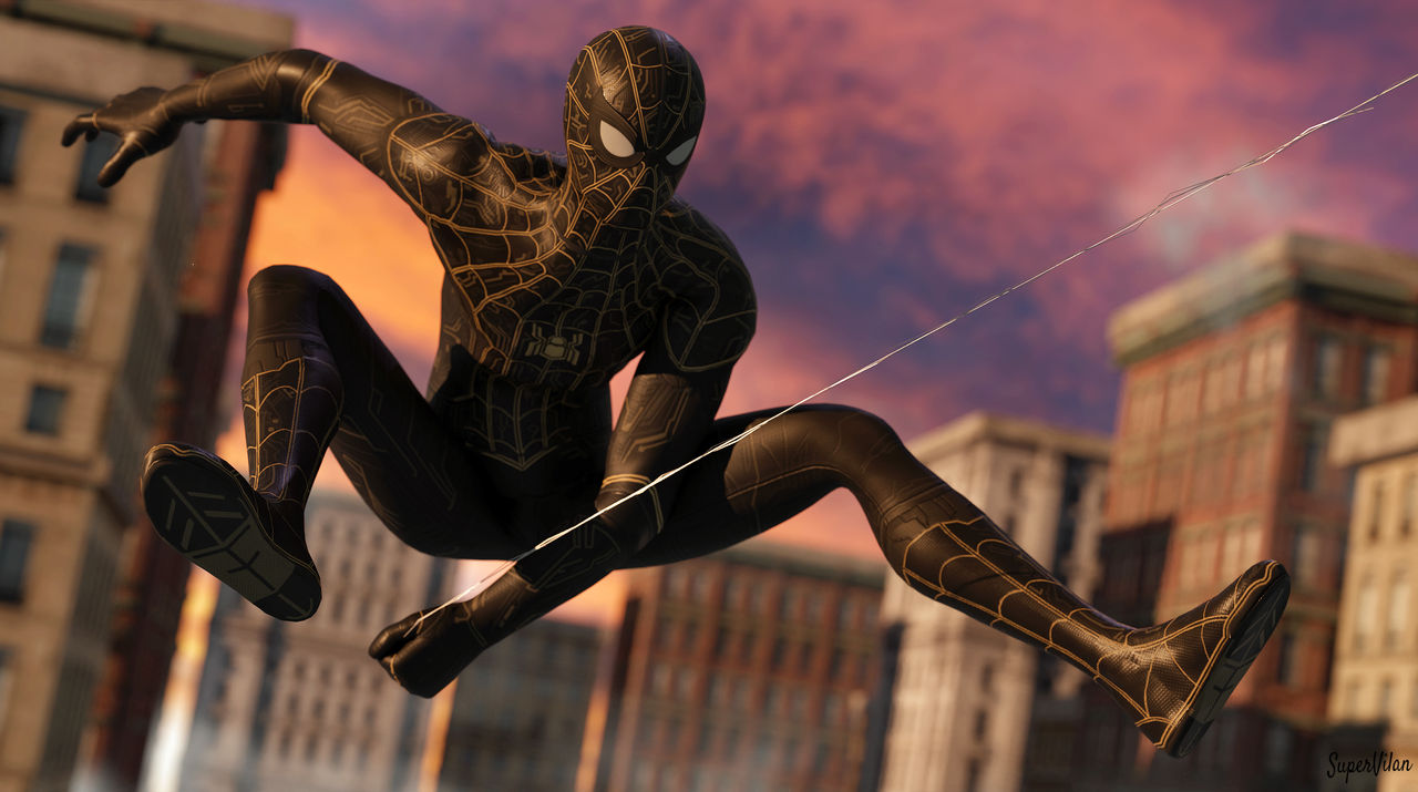 Spider Man No Way Home Black And Gold Suit By SuperVilan On DeviantArt spider-man-no-way-home-black-and-gold-suit-by-supervilan-on-deviantart