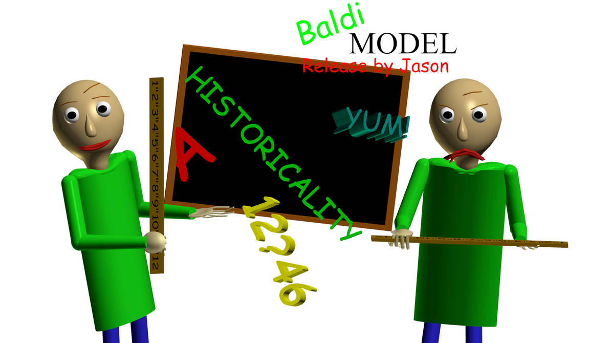 Baldi Standing Model (Blender/BBIEAL) Baldi Model Release by AniGummiJason on DeviantArt