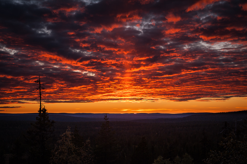 Sunset in Lapland