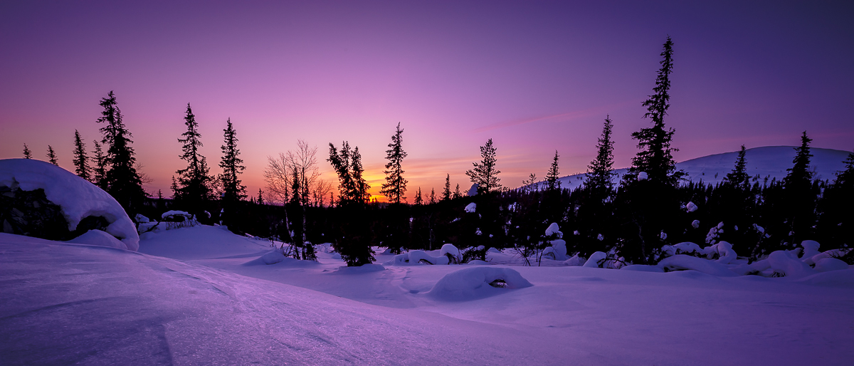 Sunset in Lapland