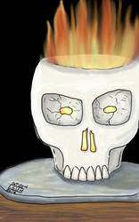 Flaming Skull