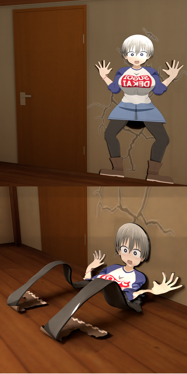 Uzaki-Chan Door Slammed by CompactedCreations on DeviantArt