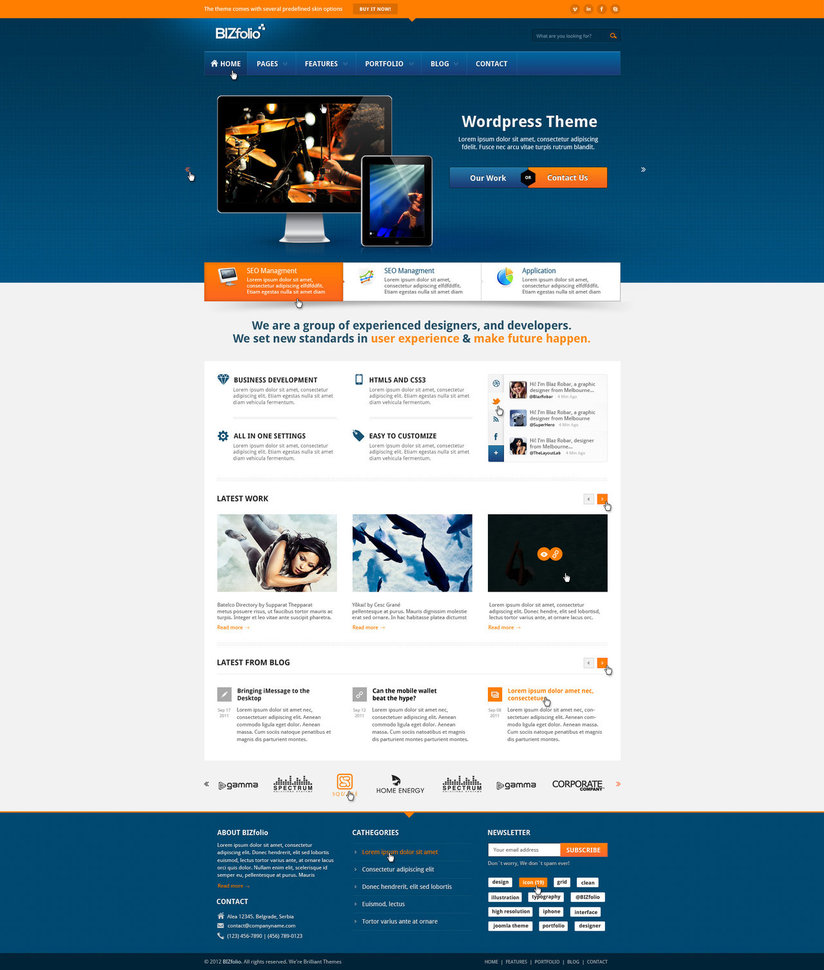 Bizfolio Responsive Unique DRUPAL Theme