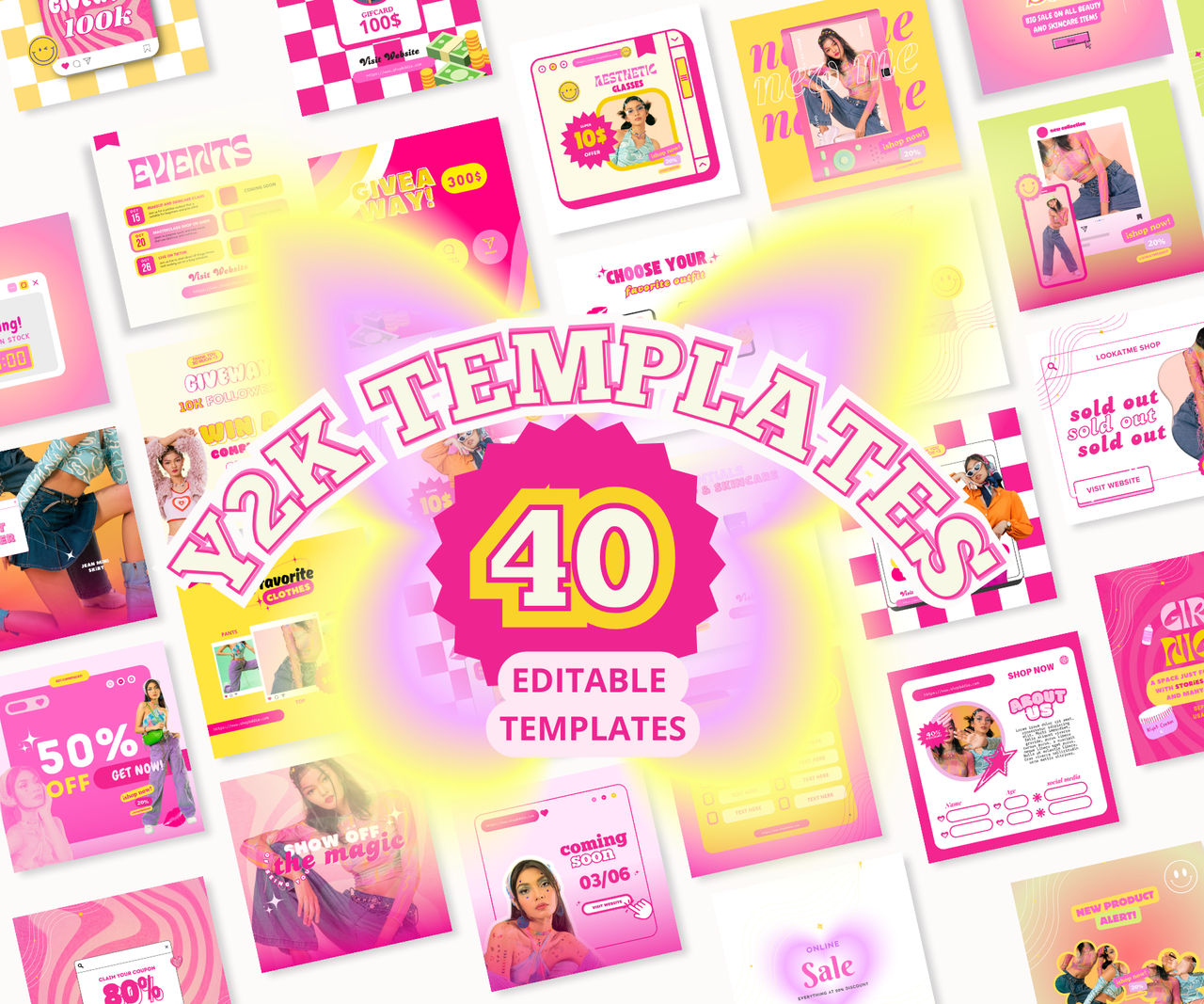 Y2K AESTHETIC EDITABLE TEMPLATES POST INSTAGRAM by dollsch00l on DeviantArt