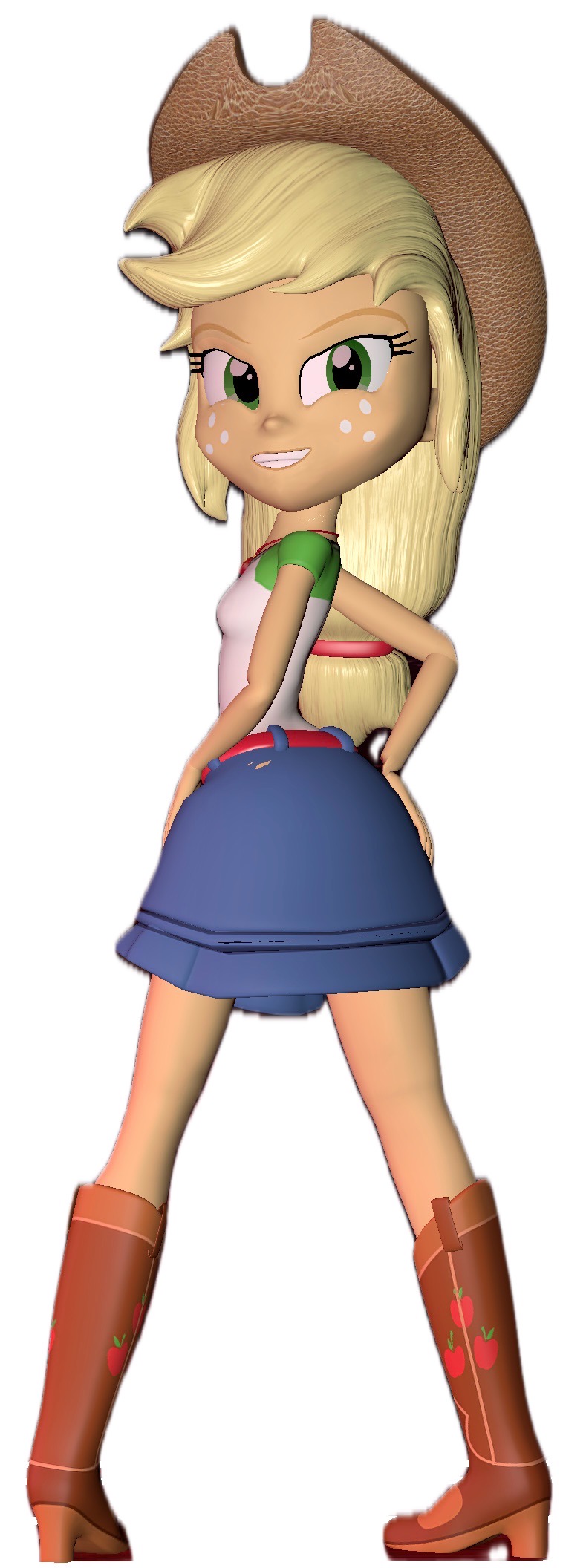Applejack Human Pool 3D Human Applejack hot by NicoHamm2020 on DeviantArt