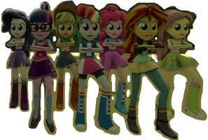 The 3D Mane 7 dancing