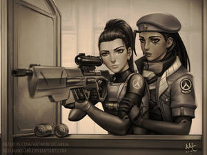 Ana and Amelie - Overwatch (Commission)
