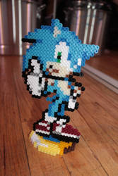 Sonic The Hedgehog Perler Standing