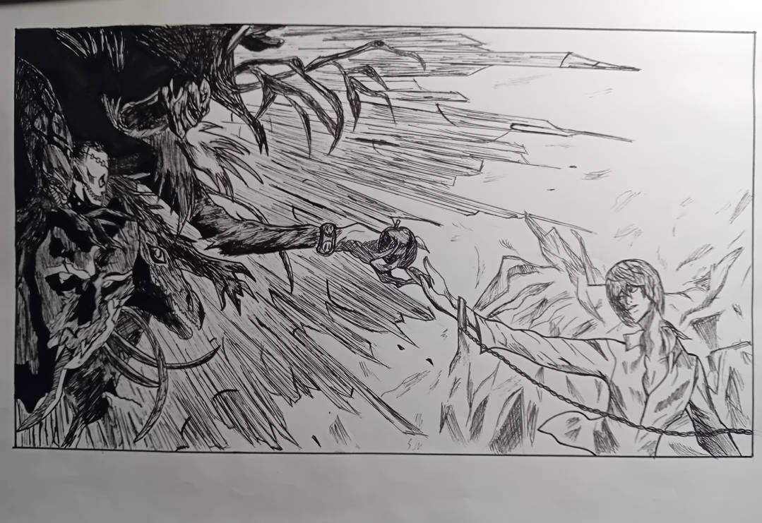 The creation of AdamDeath Note by mariagardouni on DeviantArt