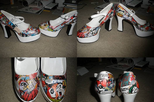 Harley Quinn Comic Book Shoes