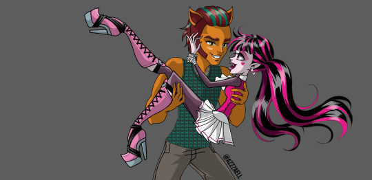 Draculaura and Clawd Wolf by AzZzAeLL on DeviantArt