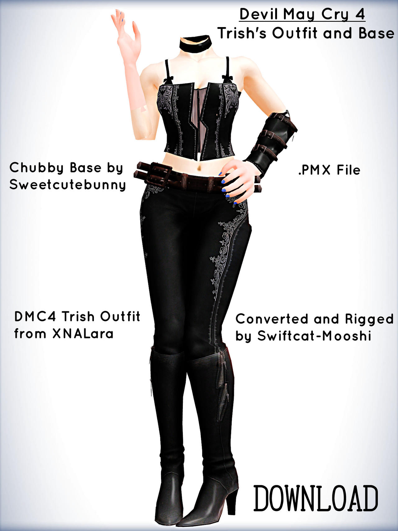 Devil May Cry 4 Trish Base Outfit DL by xXFrenchToastXx on DeviantArt