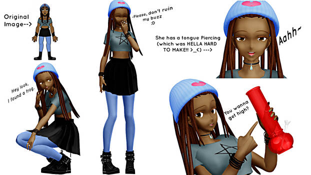 MMD OC - Mellow Stoner, Cora Trinity Page