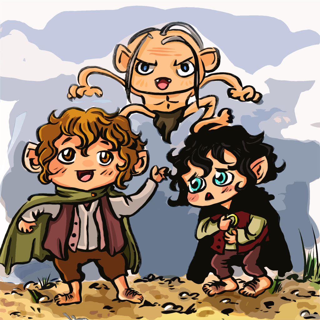 Sam, Frodo and Gollum