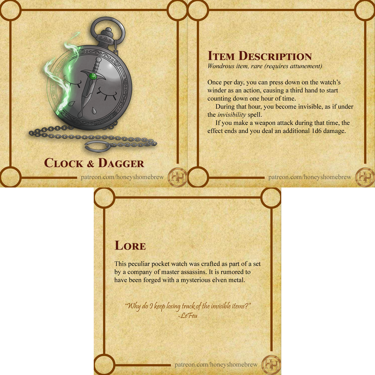Dagger Clock Clock and Dagger by HoneysHomebrew on DeviantArt